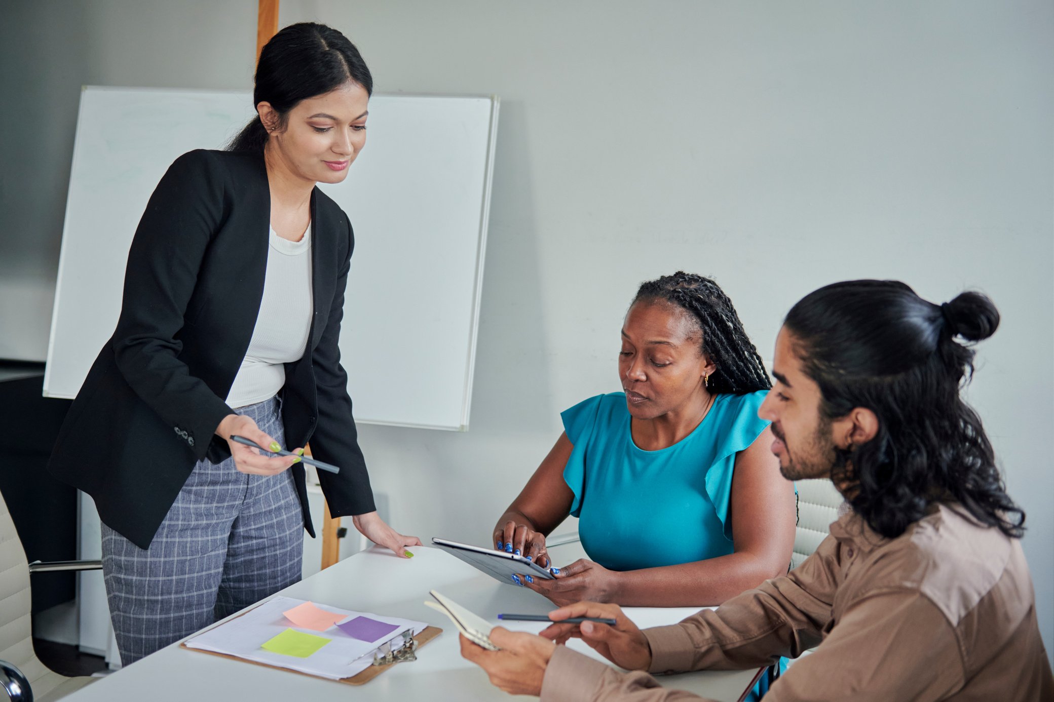 Businesswoman Leading a Meeting